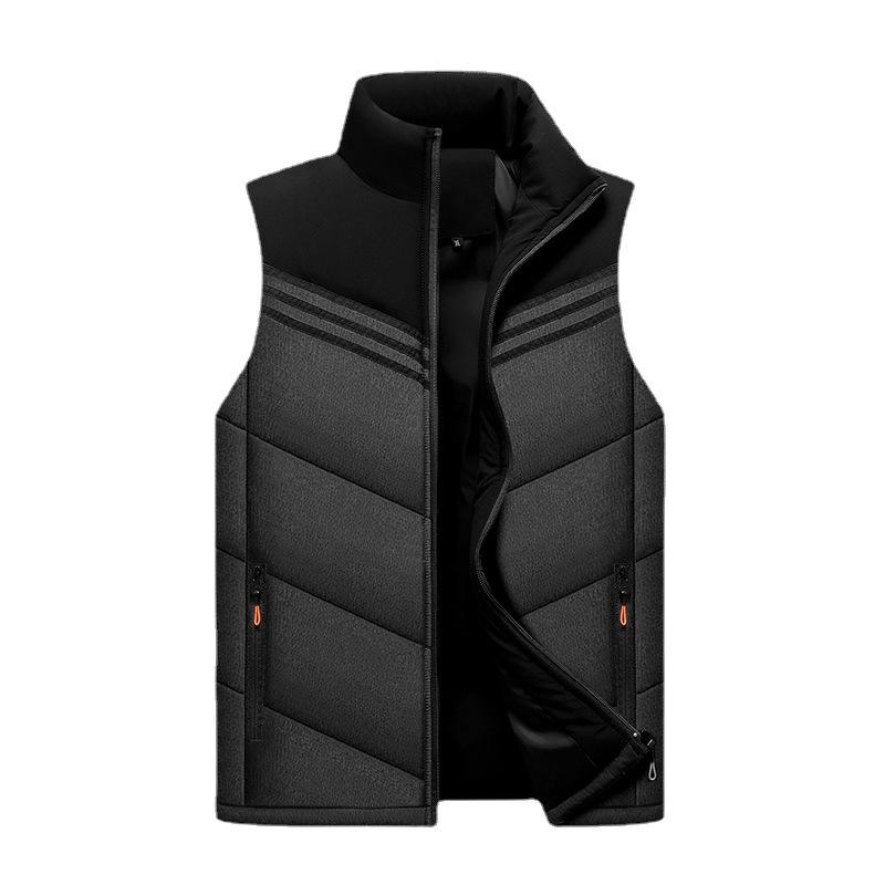 Vest for Men Clothing Fashion Casual Stand Collar Contrast Colors Men Vest 2025 Autumn Outerwear Autumn Winter Coats Men