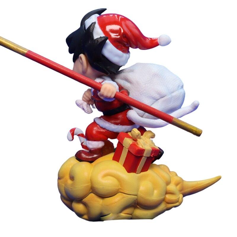 Draon Ball Action Figure Son Guku Santa Costume Figma Pvc 12cm Animation Model Collection Toys For Children Christmas Gift