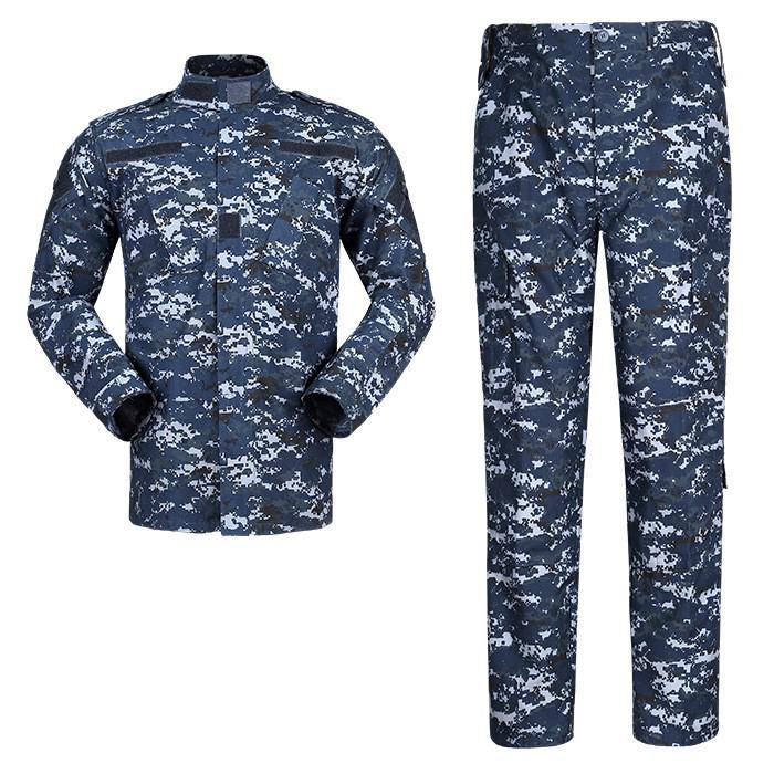 Men's Wear-Resistant Black Camouflage Tactical Suit for Spring/Autumn
