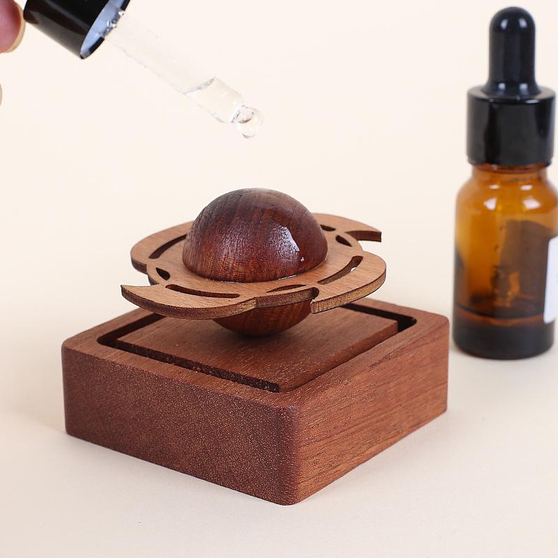 Solid Wood Aroma Diffuser & Essential Oil Car Scent Base