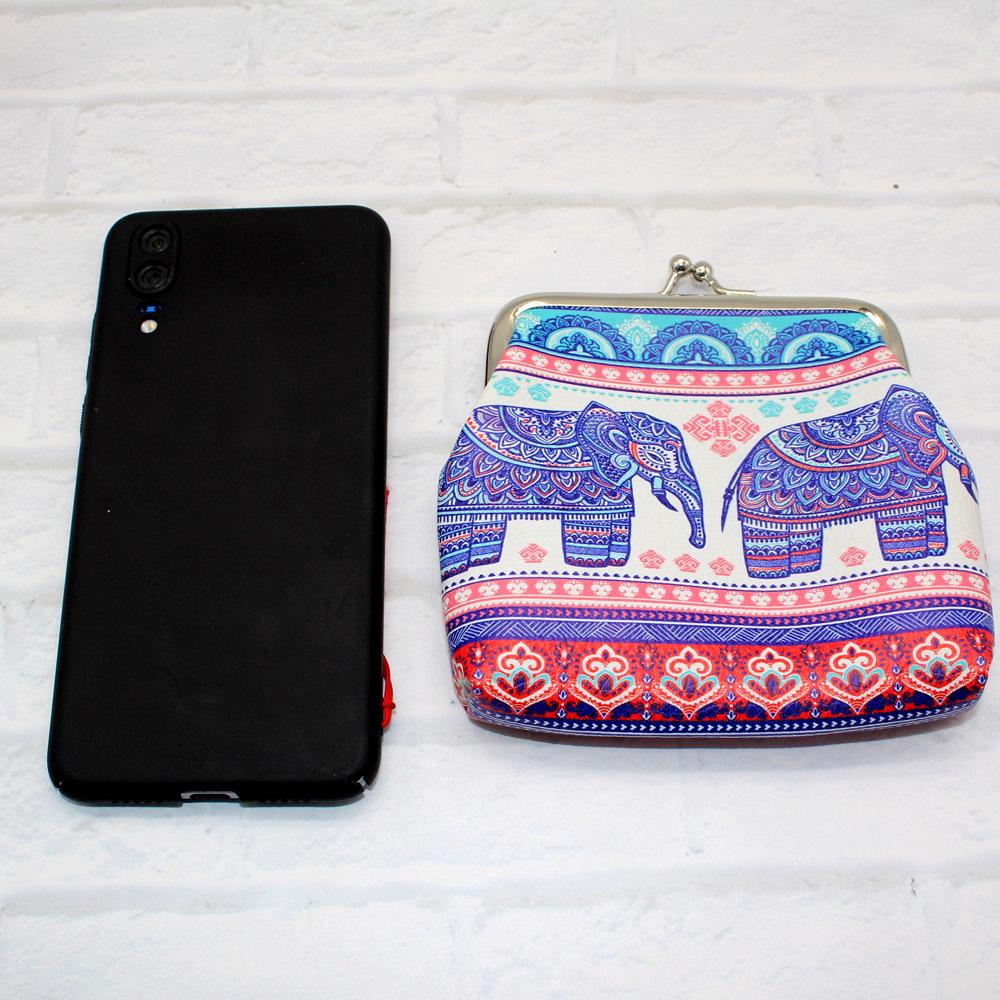 Bohemian Mini Coin Purse: 4-Inch Clip Bag for Cards, Ladies' Clutch