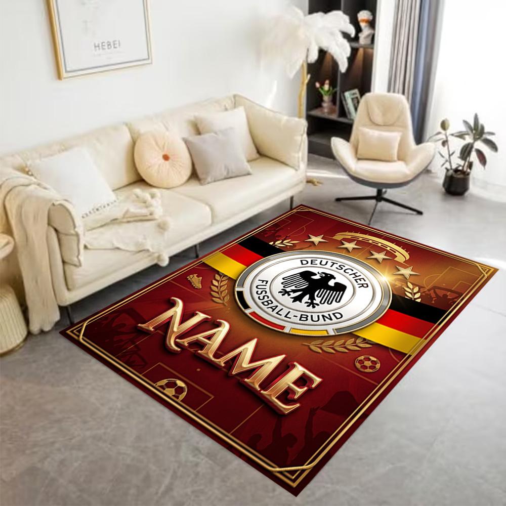 Germany Football Badge Carpet Perfect for Outdoor Entryway Study room Kitchen Anti-slip Rug Anime Office Decor Perfect Gift for Friends & Family