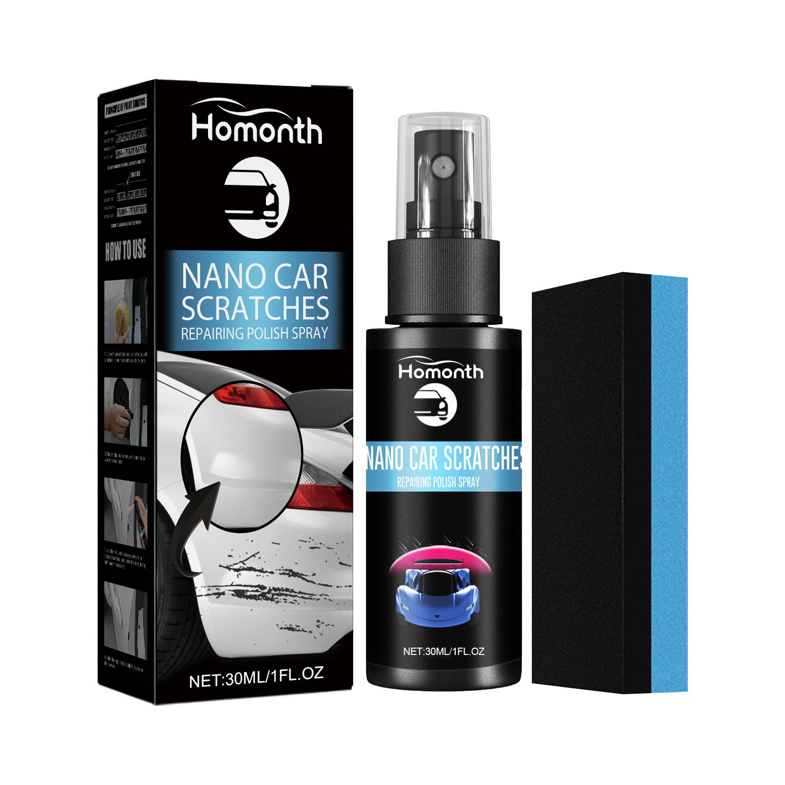 Homonth Car Scratch Repair Spray Polish Remover for Paint Surface Scratch Removal Swirl Mark Cleaner Restorer Shine Enhancer Car Care 30ml