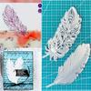 2pcs Feathers Metal Die cutting Dies For DIY Scrapbooking Photo Album Decorative Embossing Folder Stencil Die Cut
