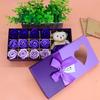 Valentine's Day 12Pcs Scented Soap Flower Gift Rose Box Bouquet Festival Gift