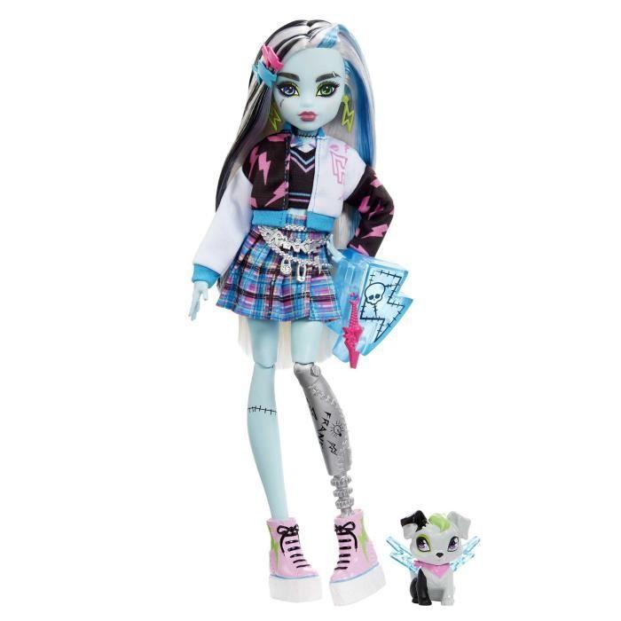 Monster High Frankie Stein Doll with Animal, Black and Blue Hair HHK53