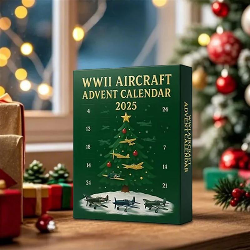 Xmas Countdown Calendar Aircraft 24 Days Christmas Countdown Calendar With 2D Acrylic Warbirds Advent Calendar