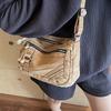 Retro Washed Denim Crossbody Bag for Women In Summer, Simple and Artistic Casual, Multi Pocket Single Shoulder Small Square Bag