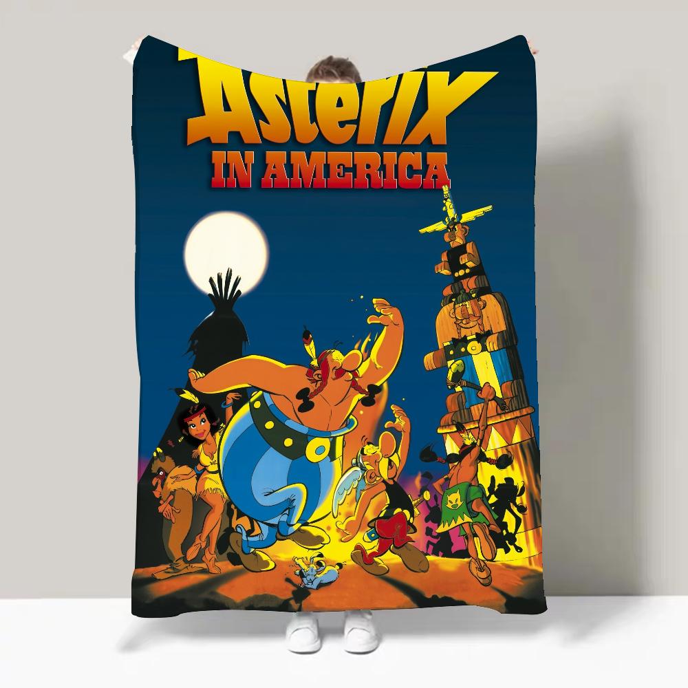 Lehká deka s designem manga Asterixe a Obelixe Pro koleje, zdřímnutí, obývací pokoj, kancelář, pohovku, celoroční