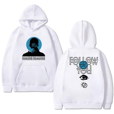 Imagine Dragons Follow You Piosenka Dwustronny nadruk streetwear Unisex moda harajuku Bluza z kapturem Męska damska Casualowe polarowe pulowery