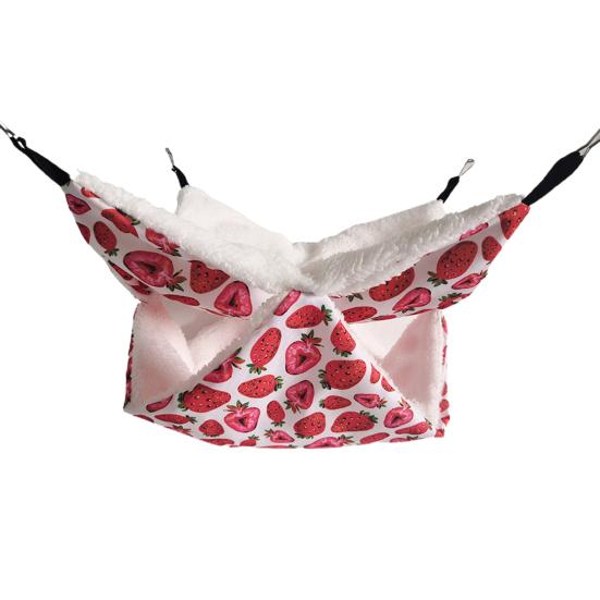 

Гнездо хомяка, большое пространство, подвесная печать, сохраняет тепло, двухслойная ткань для отдыха, Рождество M