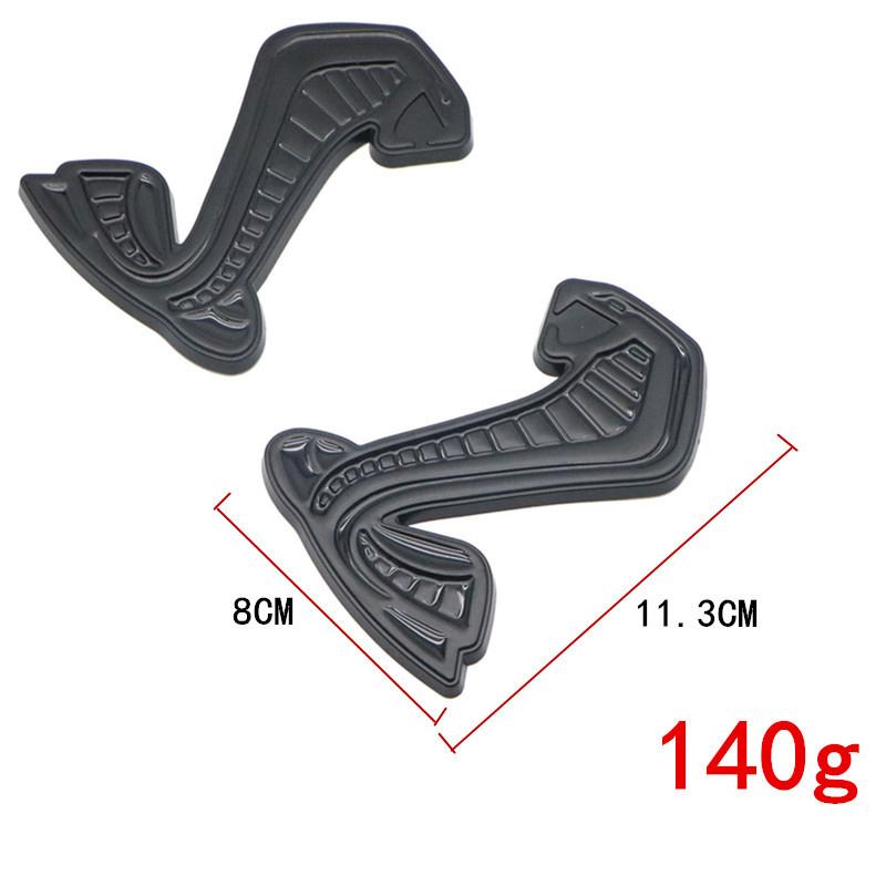 3D Metall Mustang Schlange Kobra Viper GT350 Autoaufkleber Abziehbilder Motorhaube Frontgrill Emblem Für Ford Mustang Shelby SVT GT500