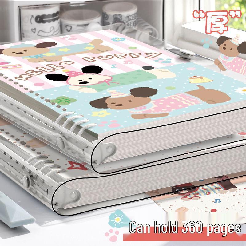Small Animal Transparent PVC Loose-Leaf Notebook with Student-Friendly Soft B5 Cover and Iron Clip