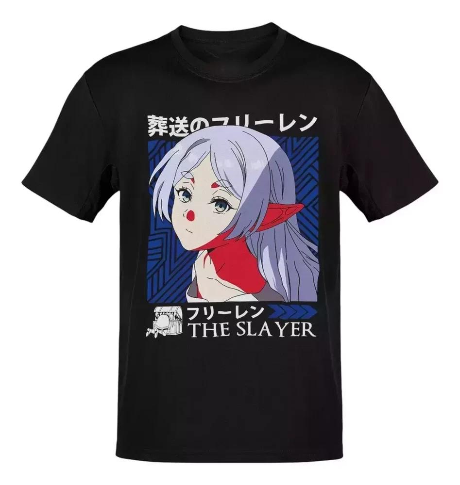 Anime Frieren Frieren Blue Lines White T Shirt Size S 4xl Gift For Friends S