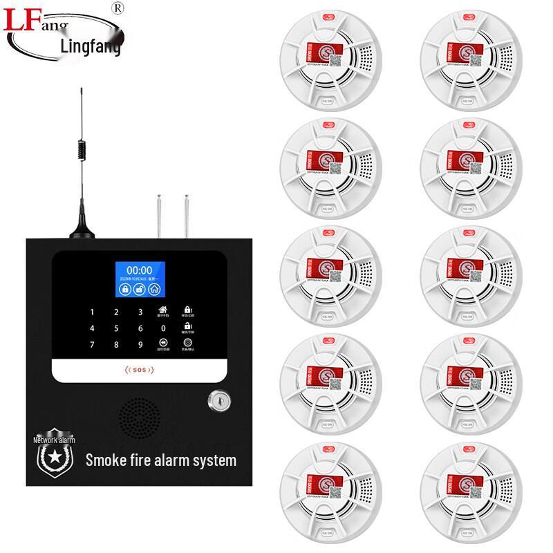 Lingfang LF-AE5 Wireless Smoke Detector Alarm System (1-to-10)