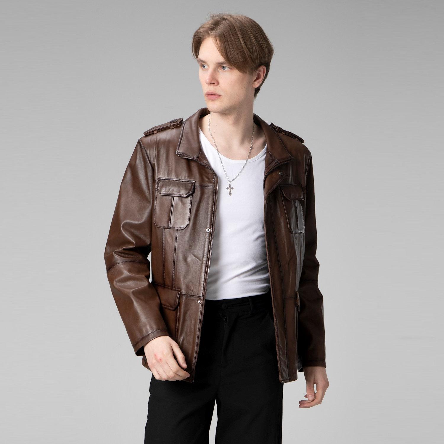 

Dericlub Man Пальто из 100% натуральной кожи XS верблюд