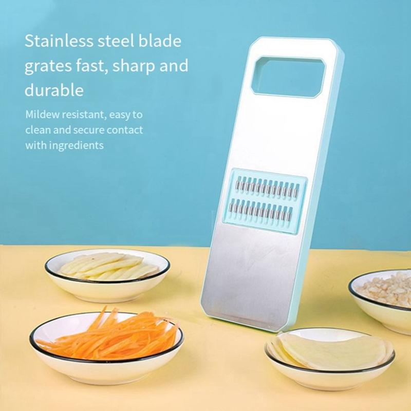 Premium Metal Safety Vegetable Slicer And Grater - Manual Multifunctional Tool For Potatoes, Carrots, Garlic