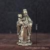 Antique Brass Fortune, Prosperity, And Longevity Three Immortals Holding Peach Small Ornament Home Desktop Pure Copper Handheld