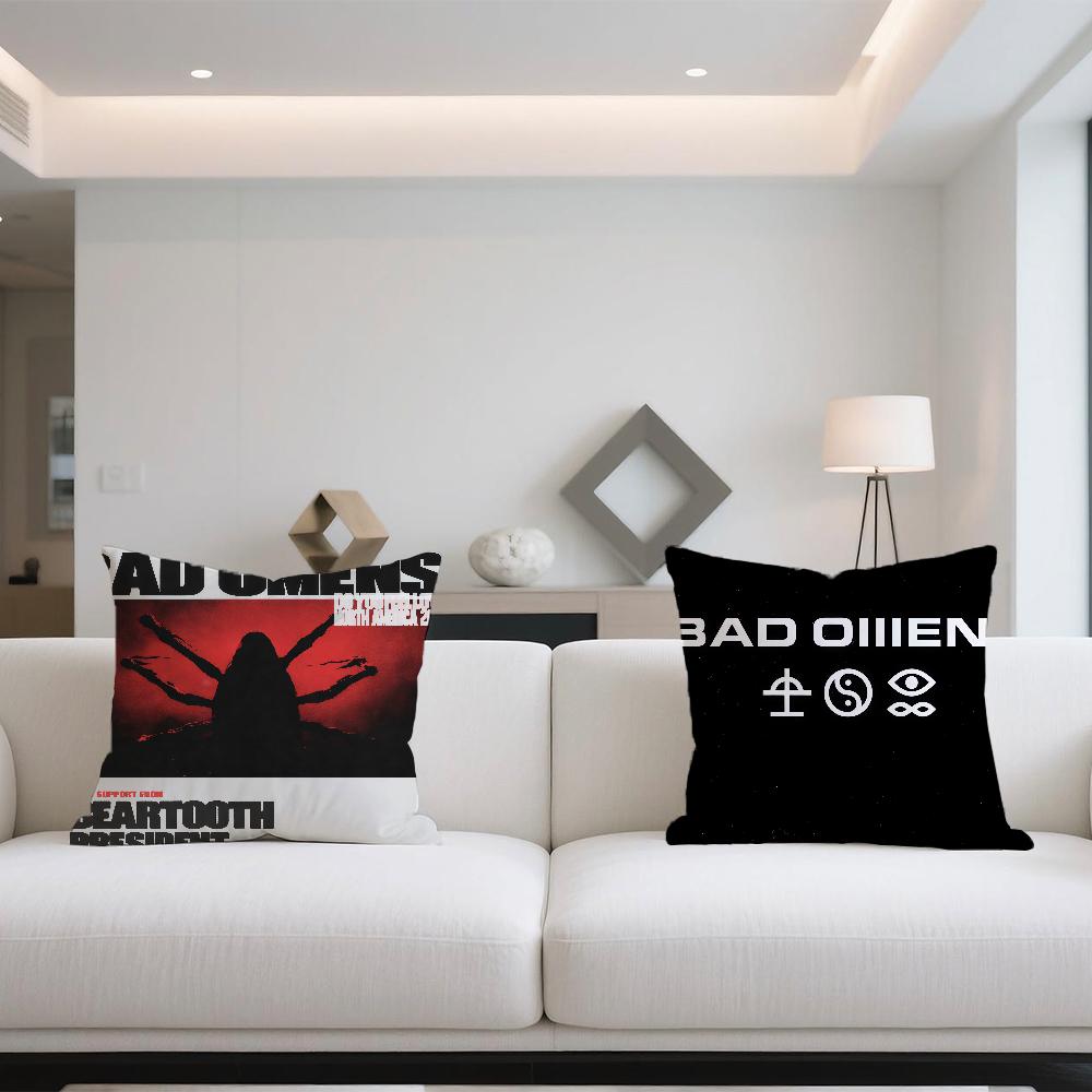Band B-Bad Omens cushion cover For Sofa Car Office Cafe Soft And Comfortable Double-Sided Printing Pillow Cover