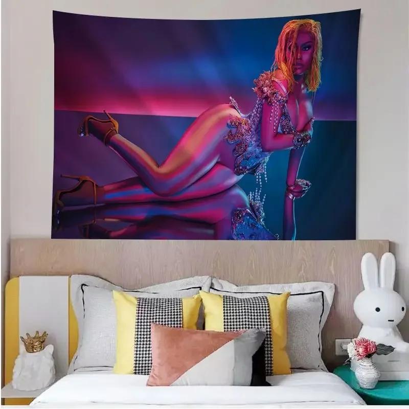 

Nicki Minaj Flag Hanging Bohemian Tapestry Cheap Hippie Wall Hanging Bohemian Wall Tapestries Mandala Wall Hanging Home Decor 74x94cm(29x37in)