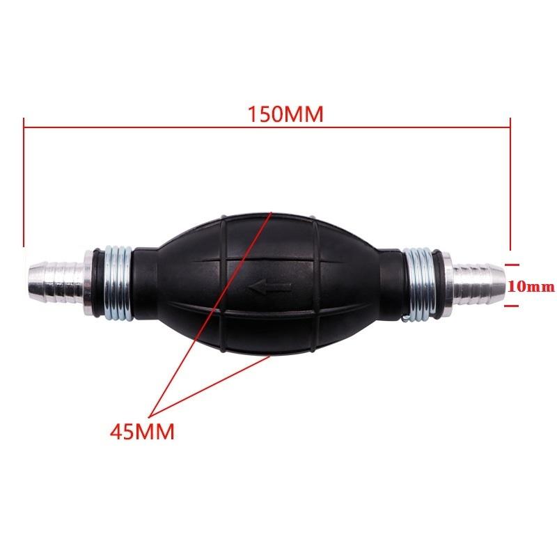 2pcs Bulb-type Rubber Fuel Transfer Vacuum Fuel Line One-way Fuel Valve Fuel Pump Line Hose Hand
