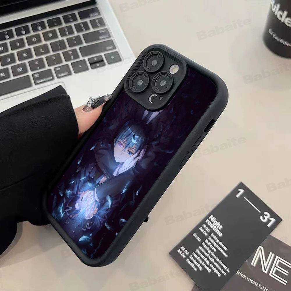 Anime Black Butler Phone Case for iPhone 17 16 15 14 13 12 11 Pro Max Plus Silicone Shockproof Case