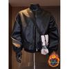 Veste de Moto Rétro en Cuir PU pour Homme - Design de Niche Américain, Haut de Gamme, Coupe Ajustée, Cool.
