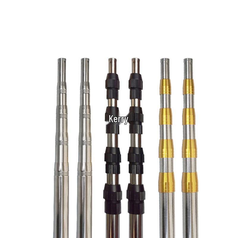 Super Hard Stainless Steel Telescopic Fishing Net & Spear Pole - Double Lock, Multi-functional, Short Handle