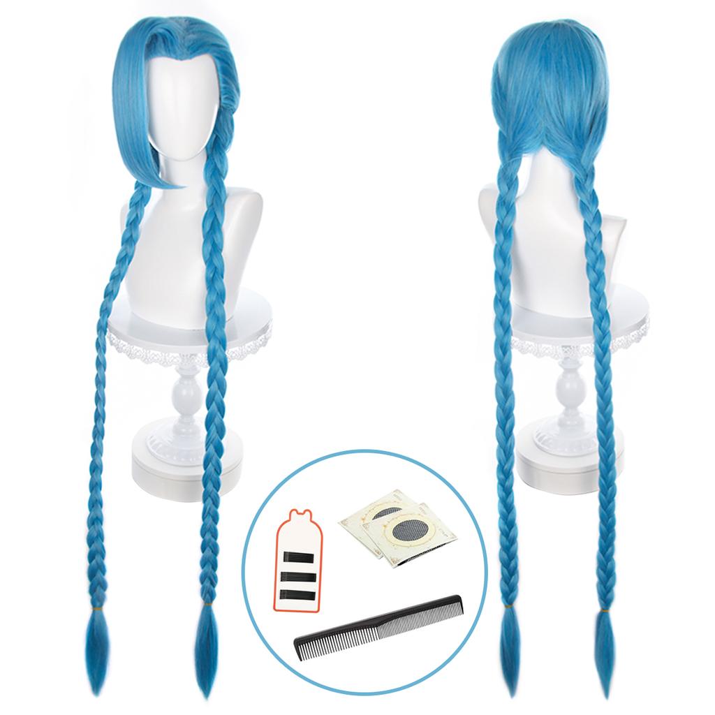 HOLOUN LOL Game Jinx Cosplay Costume Wig Loli Outfit Halloween Christmas Gift Cos Convention