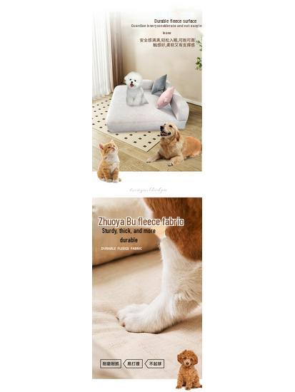 Four Seasons Pet Sofa: Warm, Removable, Washable, Scratch-Resistant for Cats & Small to Medium Dogs