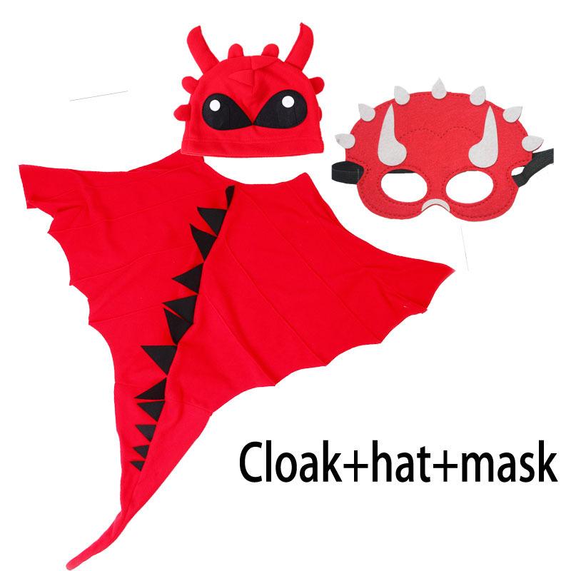 Toothless Dragon Dinosaur Cosplay Costume Set Cloak With Mask For Unisex Halloween Party Fancy Dress Dinosaur Role Play Prop