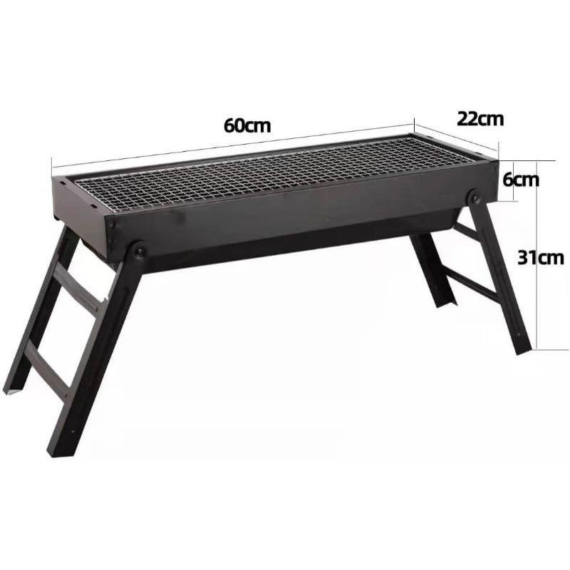 Charcoal Grill Camping Portable Grill Highly Adjustable Stainless Steel Folding Charcoal Backpacking Stove Outdoor Picnic BBQ