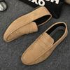 Men's Gray Suede Loafers Classic Slippers Social Shoe Male Casual Sneakers Comfortable Driving Shoes for Casual Outing Loafers