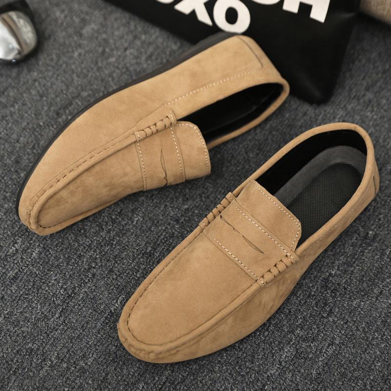 Men's Loafers Lightweight and Breathable Canvas Slip Lazy Shoes Designer Designed Flat Shoes and Comfortable Driving Shoes