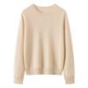 Lekasha Women's 100% Pure Cashmere 12-Gauge Knitted Round Neck Sweater