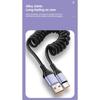 25CM To 1M Spring Short Charging Cable Fast Charging Data Cord for iPhone Car Power Bank