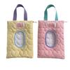 Travel Baby Wipes Dispenser Portable Quilted Wet Wipes Holder Zipper Closure Refillable Baby Wipes Case for Stroller Car Seat