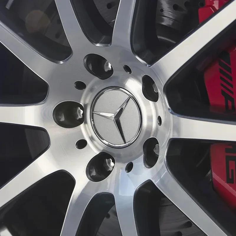 4Pcs 75MM Car Wheel Center Hub Caps AMG Wreath For Mercedes Benz GLE GLK SLK CLA CLK W203 W204 W205 W209 W210 W211 W212