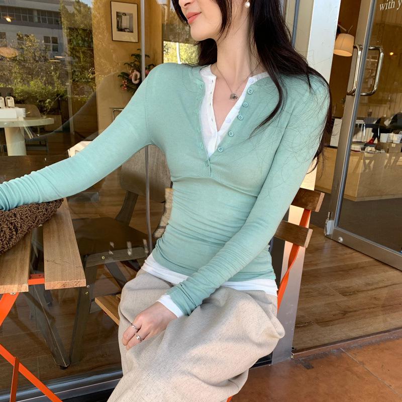 

In Stock: 2026 New Style Slimming Lyocell Tencel Henley Long Sleeve Tee XL
