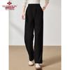 YUZHAOLIN Women's Fleece-Lined High-Waist Straight-Leg Casual Pants