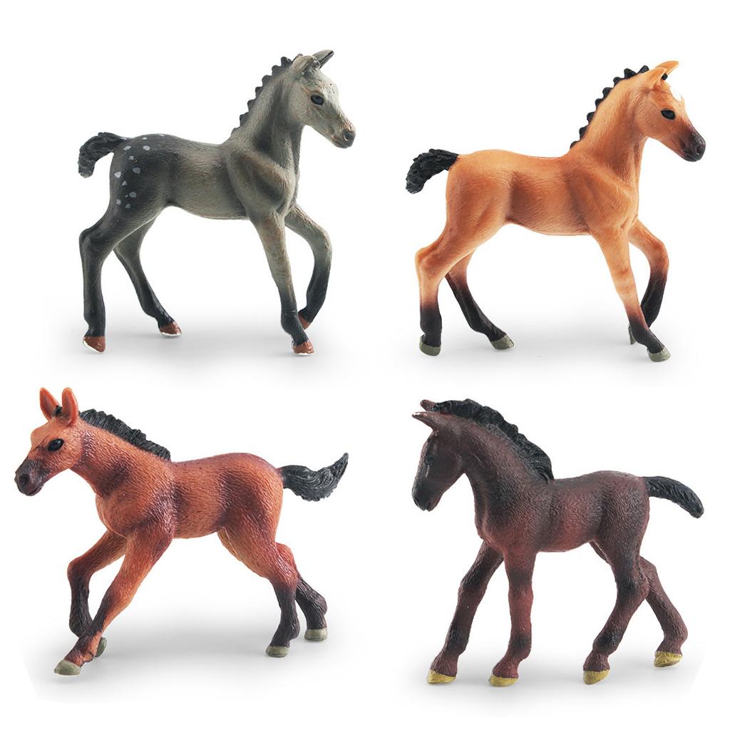 Simulation Foal Animal Model Toys 8 Belgian Horse Walker Horse Thoroughbred Horse Sharmaton River Horse Ornament