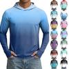 Men's 50 Plus Sun Hoodie Long Sleeve Lightweight Stretch Quick Dry Hooded Shirt for Outdoor Activities