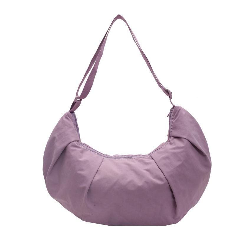 

Однотонная сумка большой вместимости женская высококлассная сумка-пельмень для поездок на работу летняя новая простая и универсальная сумка через плечо сумка-мессенджер фиолетовый