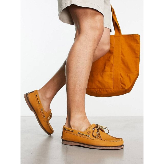 

Классические топсайдеры Timberland с двумя люверсами из нубука пшеничного цвета