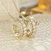 Delicate Gold Color Long Chain Cartilage Clip Earrings for Women Exquisite Shiny Cubic Zirconia Earrings Party Jewelry