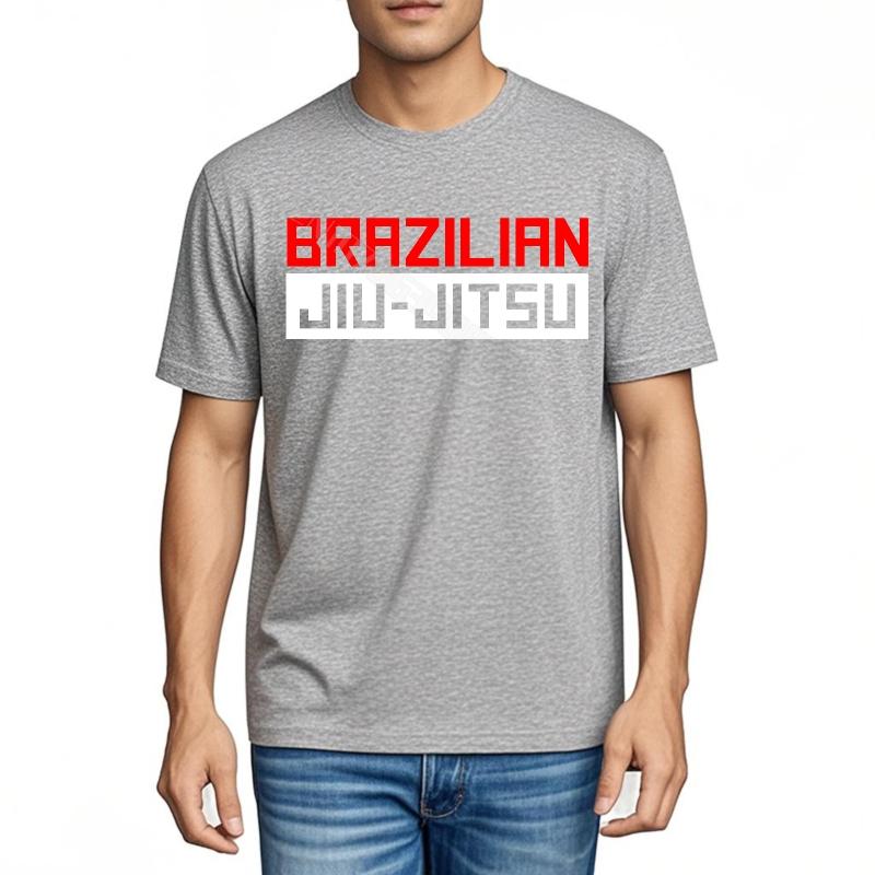 T Shirt Unisex Casual Short Sleeve Shirt Brazilian Jiu Jitsu Text Design Brand Plus Size Tshirt Fashion Lightweight Tee Casual