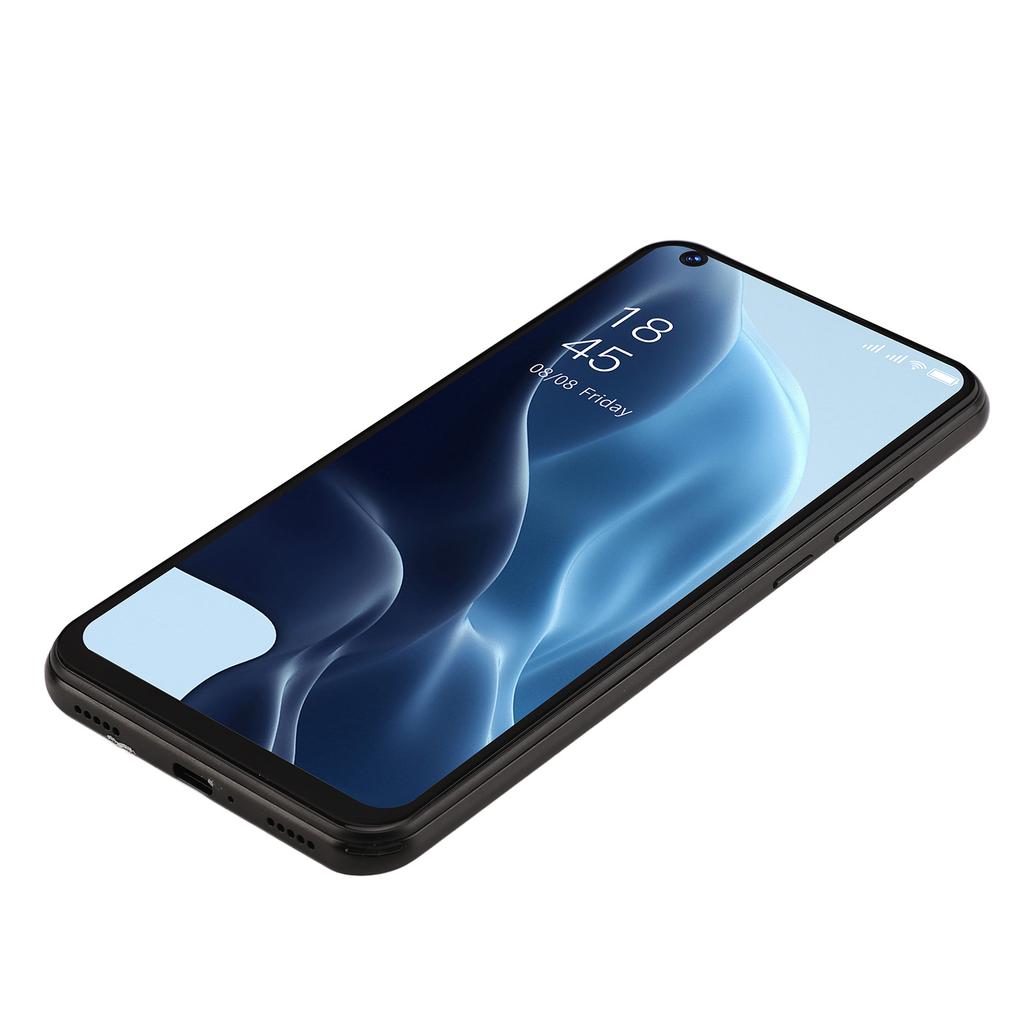 6.82 Inch HD IPS Perforated Screen Smartphone 4GB 64GB Dual Sim Face Unlock Cell Phone for Android 11 100‑240V