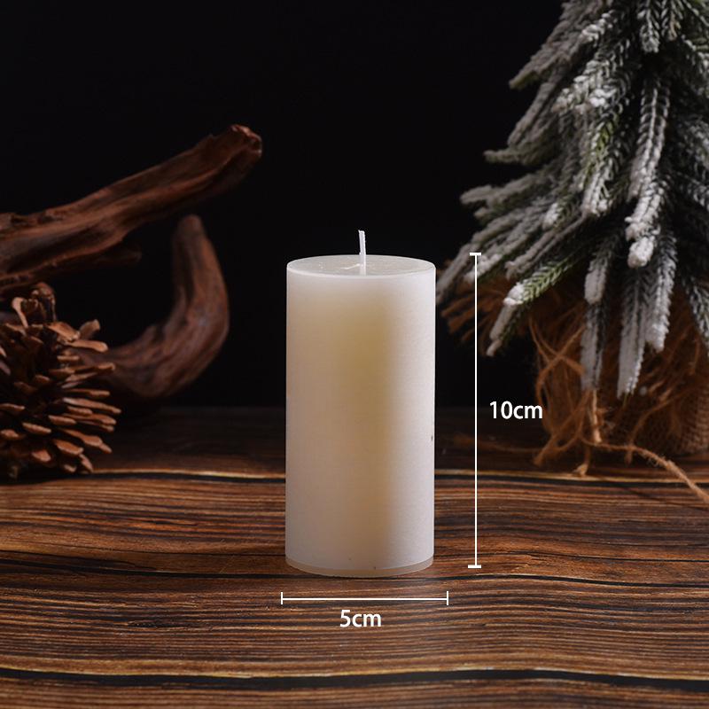 Classic Ivory Smokeless White Cylindrical Wedding Candles for Home and Restaurant Decor - Free Shipping
