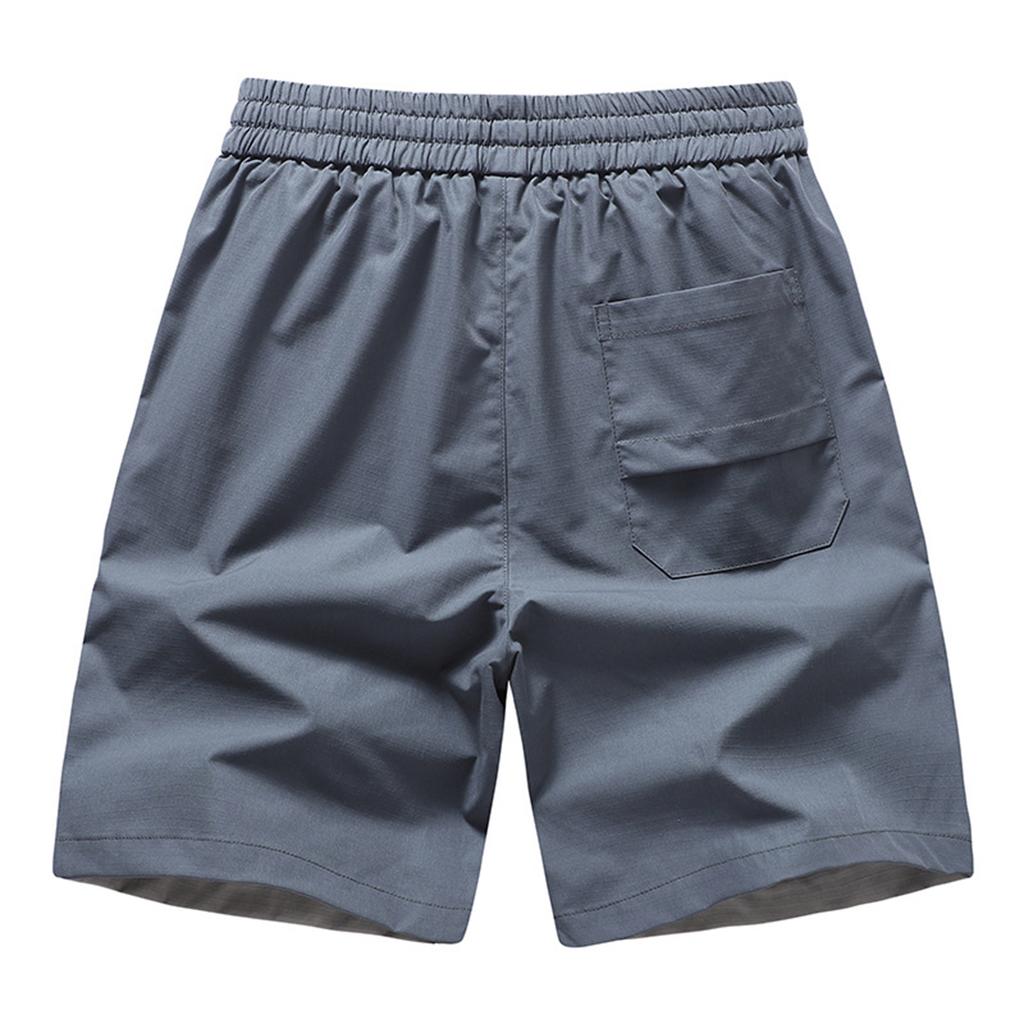 Men's Drawstring Breathable Outdoor Sports Straight Leg Five Point Pants