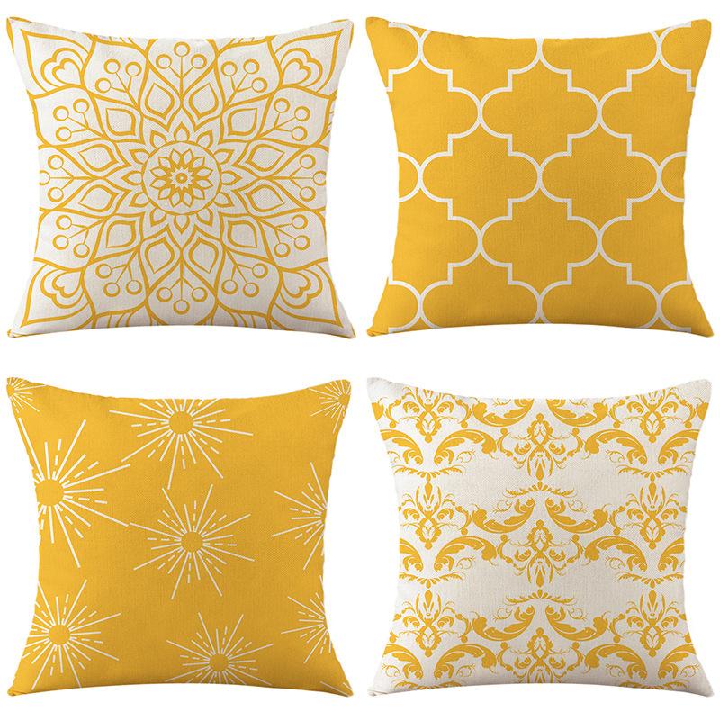 European Station Pillow Wabi-sabi Style Bohemian Print Pillow Case Bedside Sofa Linen Pillow Case